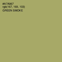 #A7A967 - Green Smoke Color Image