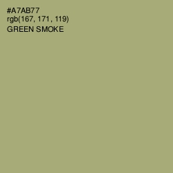 #A7AB77 - Green Smoke Color Image