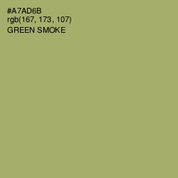 #A7AD6B - Green Smoke Color Image