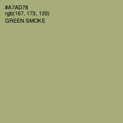 #A7AD78 - Green Smoke Color Image