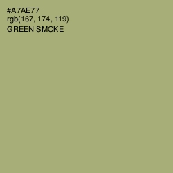 #A7AE77 - Green Smoke Color Image