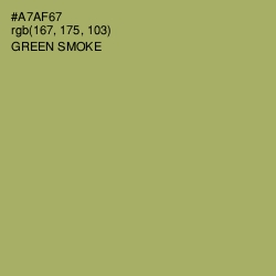 #A7AF67 - Green Smoke Color Image