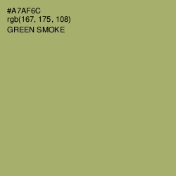 #A7AF6C - Green Smoke Color Image