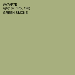 #A7AF7E - Green Smoke Color Image