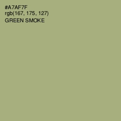 #A7AF7F - Green Smoke Color Image