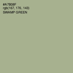 #A7B08F - Swamp Green Color Image
