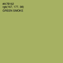 #A7B162 - Green Smoke Color Image