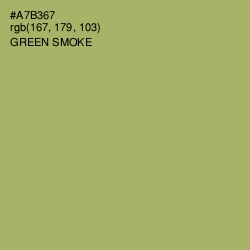 #A7B367 - Green Smoke Color Image