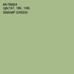 #A7BA8A - Swamp Green Color Image