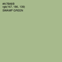 #A7BA8B - Swamp Green Color Image