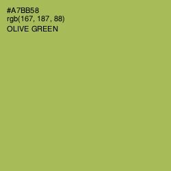 #A7BB58 - Olive Green Color Image