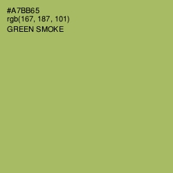 #A7BB65 - Green Smoke Color Image