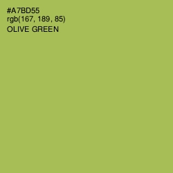 #A7BD55 - Olive Green Color Image
