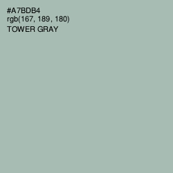 #A7BDB4 - Tower Gray Color Image