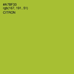 #A7BF33 - Citron Color Image