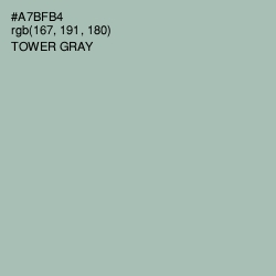 #A7BFB4 - Tower Gray Color Image