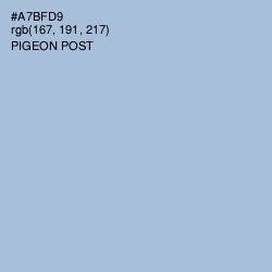 #A7BFD9 - Pigeon Post Color Image