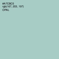 #A7CBC5 - Opal Color Image