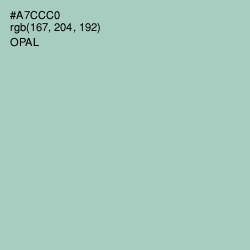 #A7CCC0 - Opal Color Image