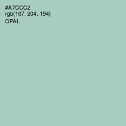 #A7CCC2 - Opal Color Image