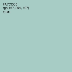 #A7CCC5 - Opal Color Image