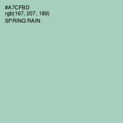 #A7CFBD - Spring Rain Color Image