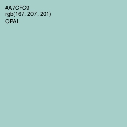 #A7CFC9 - Opal Color Image