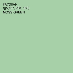 #A7D0A9 - Moss Green Color Image