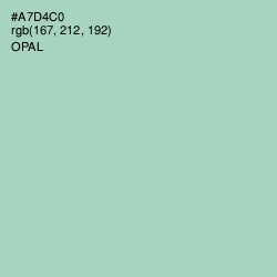 #A7D4C0 - Opal Color Image