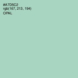 #A7D5C2 - Opal Color Image