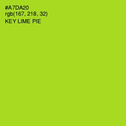 #A7DA20 - Key Lime Pie Color Image