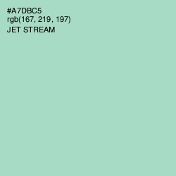 #A7DBC5 - Jet Stream Color Image