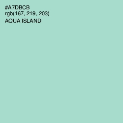 #A7DBCB - Aqua Island Color Image