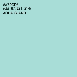 #A7DDD6 - Aqua Island Color Image