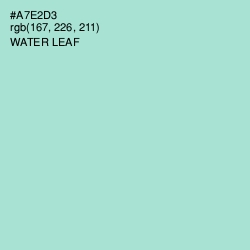 #A7E2D3 - Water Leaf Color Image