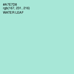 #A7E7D8 - Water Leaf Color Image