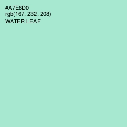 #A7E8D0 - Water Leaf Color Image