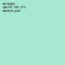 #A7E8D3 - Water Leaf Color Image