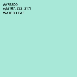 #A7E8D9 - Water Leaf Color Image