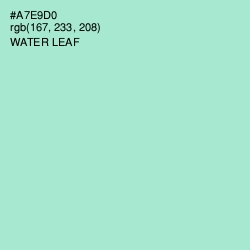 #A7E9D0 - Water Leaf Color Image