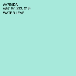 #A7E9DA - Water Leaf Color Image