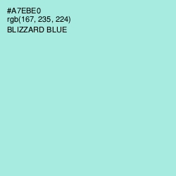 #A7EBE0 - Blizzard Blue Color Image