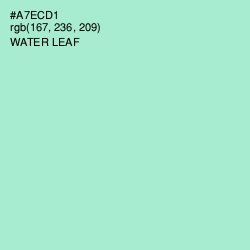 #A7ECD1 - Water Leaf Color Image