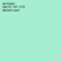 #A7EDD2 - Water Leaf Color Image