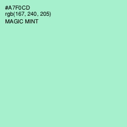 #A7F0CD - Magic Mint Color Image