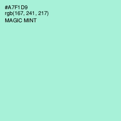 #A7F1D9 - Magic Mint Color Image