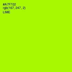 #A7F702 - Lime Color Image