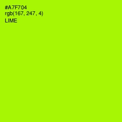 #A7F704 - Lime Color Image