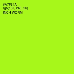 #A7F81A - Inch Worm Color Image