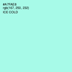 #A7FAE8 - Ice Cold Color Image